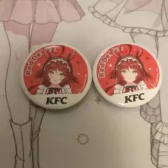レッドディザイア 缶バッジ ケンタッキー コラボ　2つ ウマ娘 レッドデザイア
