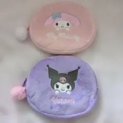 Sanrio クロミ　マイメロディポーチ ラウンド型 パープル