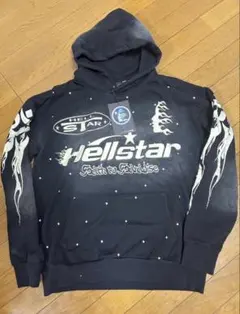 即日発送Hellstar nfcタグ◯ パーカー HELLSTAR SPORTS フーディー Red TIE DYE SKULL ○関送無料