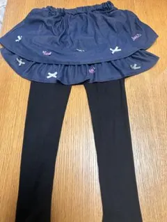 エニィファム　130cm デニムスカート付きパンツ　スカッツ