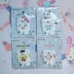 サンリオ パイルワッペン ふわふわスノー