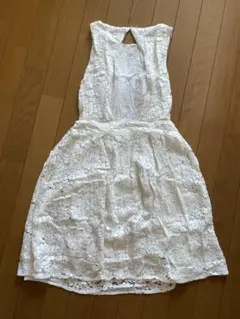 ★白 ワンピース レース 花柄 セクシー