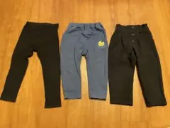 ユニクロ GU パンツ ズボン 100cm 3本セット　たべっ子どうぶつ