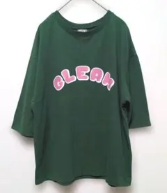 kutir クティール Tシャツ グリーン ピンク GLEAM プリント フリーのサムネイル