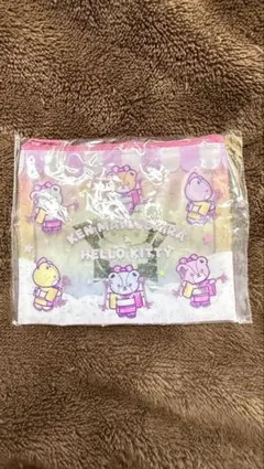 マツケンサンバ×ハローキティ　クリアラメポーチ　パープル