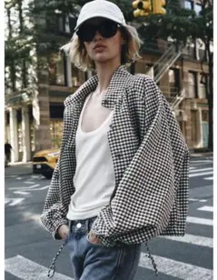 ZARA チェック柄ジャケット XS - メルカリ