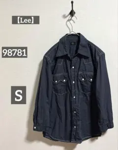 【Lee】リー メンズ 長袖 シャツ S ネイビー ドット柄 98781のサムネイル
