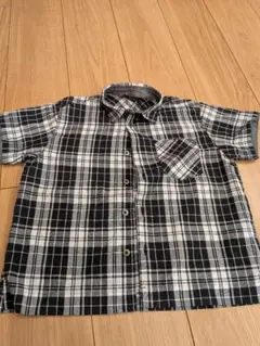 【COMME CA ISM】キッズ 半袖チェックシャツ 120cm