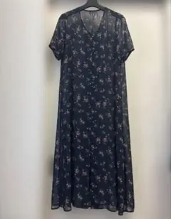 dazzlin 花柄 シフォン ロングワンピース 半袖のサムネイル