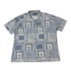 90s ラルフローレン　オープンカラー　ペイズリー　開襟　caldwell L