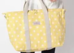 新品・タグ付き　キャスキッドソン　ホリデイバッグ　ボタンスポット