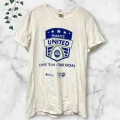 ギルダン Tシャツ 丸首 半袖 プリント S 白 綿 スポーツ バックプリントのサムネイル