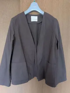 MELROSE　CLAIREノーカラージャケット ブラウン レディースのサムネイル