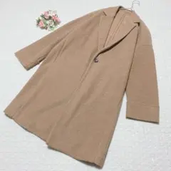 【コムサイズム】チェスターコート ウール ベージュ M