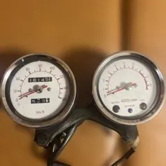 SR400純正 2連メーター スピード タコメーター クロームメッキ SR400純正 2連メーター スピード タコメーター クロームメッキ - メルカリ