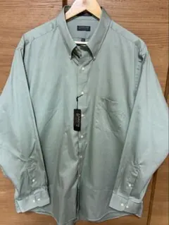 ARROW 長袖BDシャツ XL 新品タグ付き グリーン ゆるだぼ 無地
