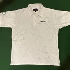 ブリーフィング 半袖ポロシャツ 白×グレー メンズ M