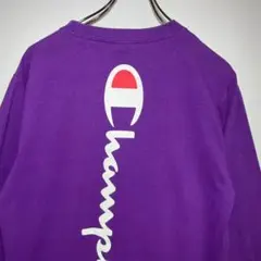 Champion　チャンピオン　ロンT　サイズM　デカロゴ　目玉ロゴ　希少　古着