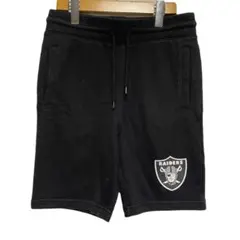 H&M NFL レイダース 刺繍 スウェット ハーフパンツ ショートパンツ 黒のサムネイル