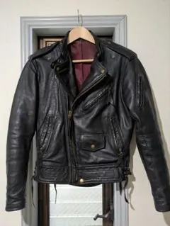 Langlitz Leather 黒 レザージャケット Used Langlitz Leathers Padded Columbia Double Riders Leather