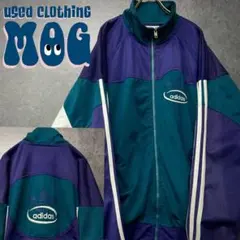 《US古着》 アディダス トレフォイルトラックジャケット ロゴ刺繍 メンズ2XL