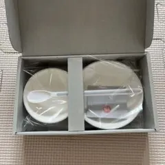 tak. 離乳食食器セット ホワイト×グレー