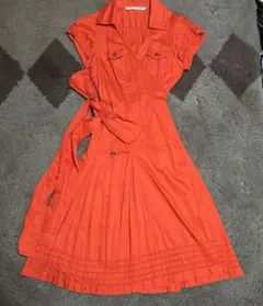 DIANE von FURSTENBERG コットン ラップワンピース オレンジのサムネイル