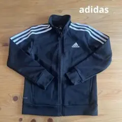adidas ジップアップジャケット 黒 3本ライン