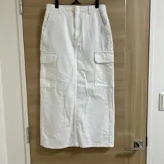【みっちょん様専用】GUホワイトデニムタイトロングスカート