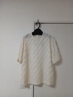 セオリーリュクス　未使用　ジャガード 半袖 ブラウスのサムネイル