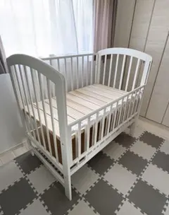 ホワイト木製ベビーベッド マットレス付き SUNDVIK 60x120 cm SUNDVIK cot, white, 60x120 cm - IKEA