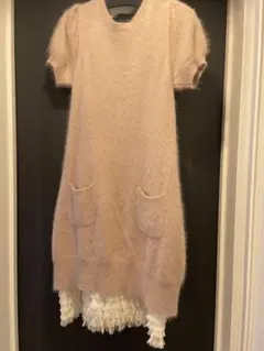 アナトリエ　インナー付きニットワンピース　ベージュ