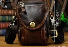レザーミニショルダー ブラウン オシャレ