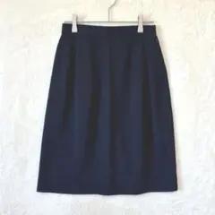 東京スタイル／スカート タイトS ひざ丈 ウエストゴム キュプラ ネイビー 夏