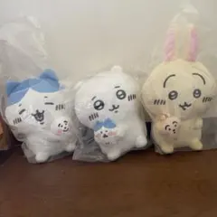 ちいかわ一番くじ　ぬいぐるみ3点セット　ちいかわ　ハチワレ　うさぎ