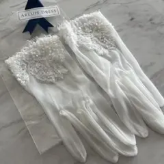 【値下げ可◎】WITH A WHITE アールイズウェディグ　ショートグローブ