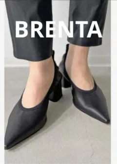Brentellaブレンテッラ ポインテッド バックストラップ パンプス 37