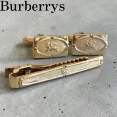 美品✨Burberrys ネクタイピン　カフスリンクス　セット　ゴールド