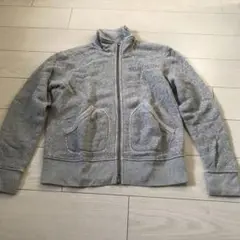 アヴィレックス　ジップアップ　ダブルジッパー　　トレーナー　グレー　中古