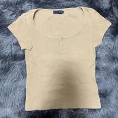 RALPH LAUREN クルーネック カットソー ベージュ M tシャツのサムネイル