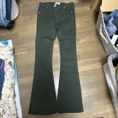 Gydaフレアパンツ カーキ ストレッチのサムネイル