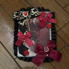 硬質カードケース リボンデコ 赤