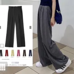 【GRL センタープレスストレートパンツ[ai07] ライトベージュ】