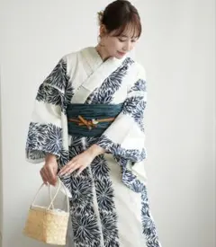 新品 utatane 浴衣｜切子紋と涼しげラムネ色の松｜高級変わり織 - メルカリ