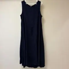UNIQLO ネイビー ノースリーブ ロングワンピース XL