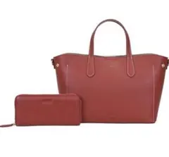 新品未使用 BARCOS 牛革 本革 赤 レザーハンドバッグ＆財布 レディース