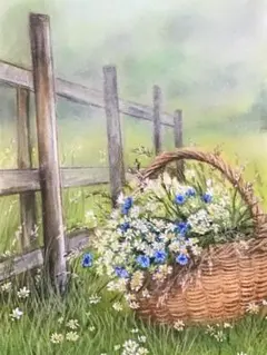 1179☆水彩画原画 港の見える丘バラ園 - メルカリ