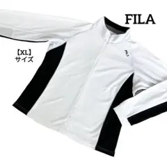 A2399 FILA フィラ ジャージ 上 ジャケット 細見え ホワイト XL