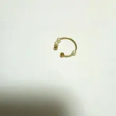 ゴールド パール付き イヤーカフ　片耳用