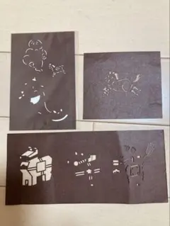 カットアウトシート 動物 雲